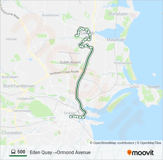 500 Bus Line Map