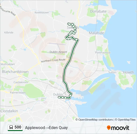 500 Bus Line Map
