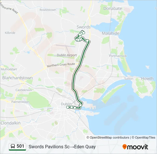 501 Bus Line Map