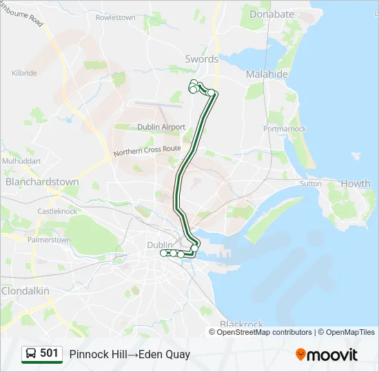 501 Bus Line Map