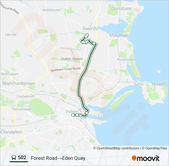502 Bus Line Map