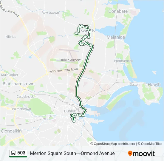 503 Bus Line Map