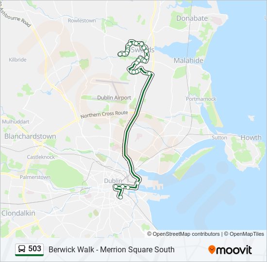 503 bus Line Map