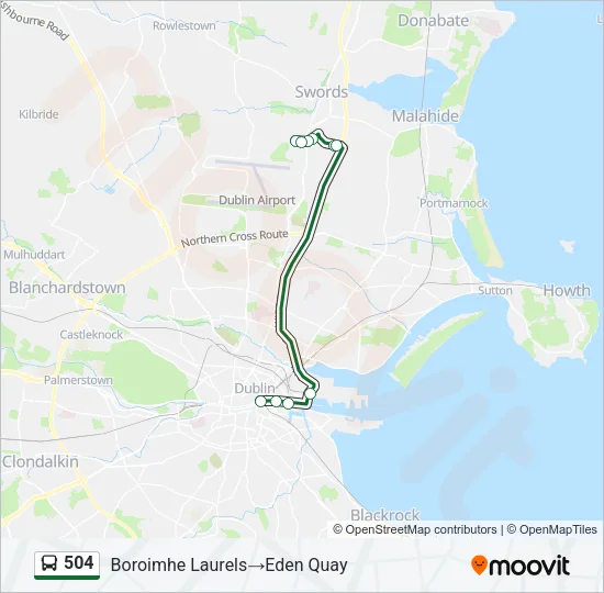 504 Bus Line Map