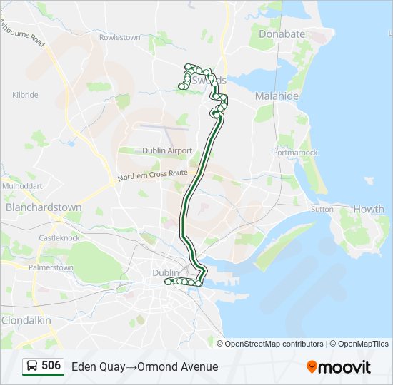 506 Bus Line Map