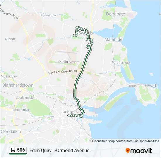 506 Bus Line Map