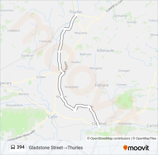 394 Bus Line Map