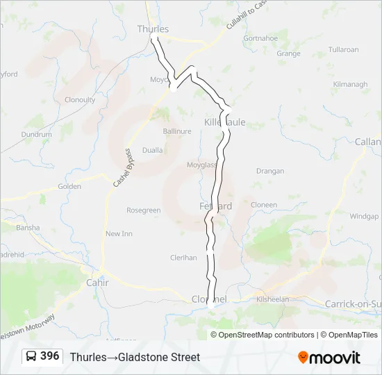 396 Bus Line Map