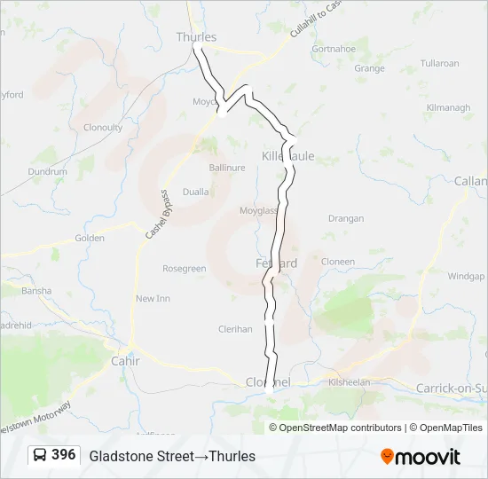 396 Bus Line Map