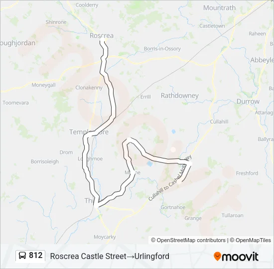 Plan de la ligne 812 de bus