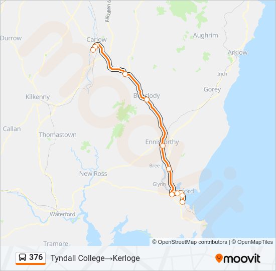 376 Bus Line Map