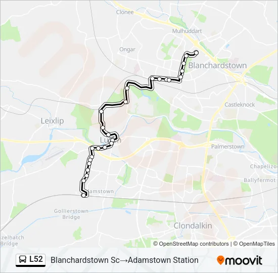 L52 Bus Line Map