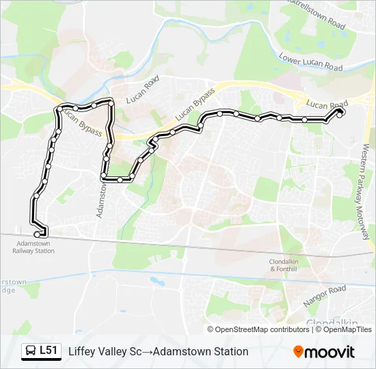 L51 Bus Line Map