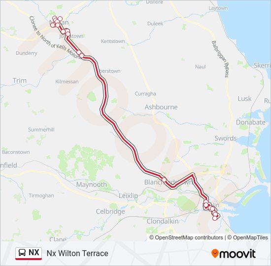 NX Bus Line Map