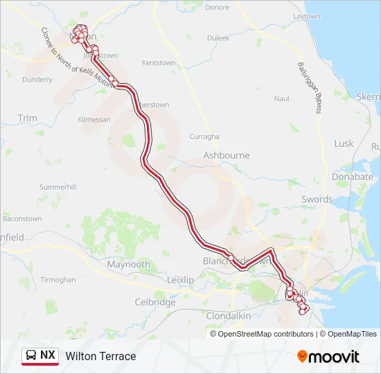 NX Bus Line Map