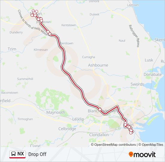 NX Bus Line Map