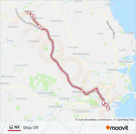 NX Bus Line Map