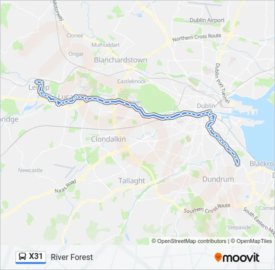 X31 Bus Line Map