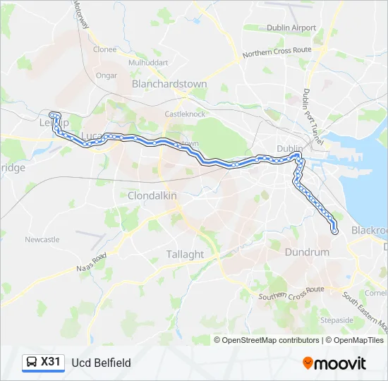 X31 Bus Line Map