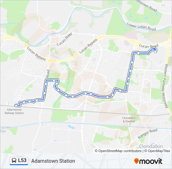 L53 Bus Line Map
