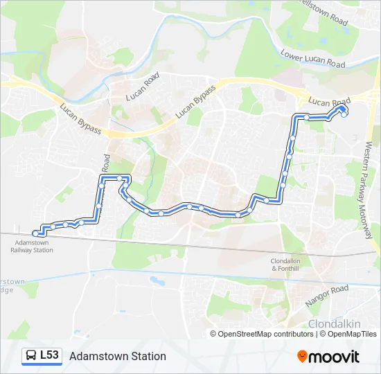 L53 Bus Line Map