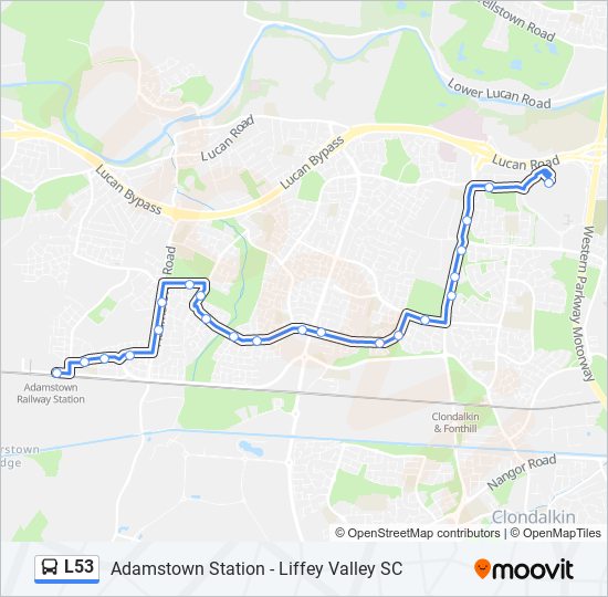 L53 bus Line Map