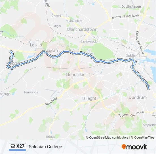 X27 Bus Line Map