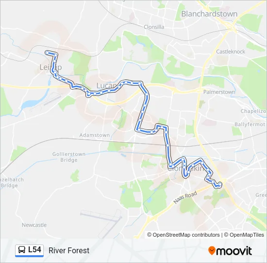 L54 Bus Line Map