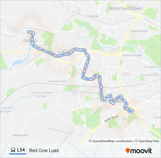 L54 Bus Line Map
