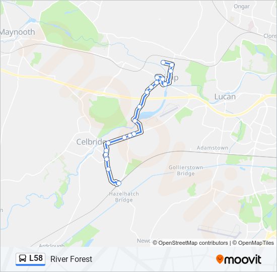 L58 bus Line Map