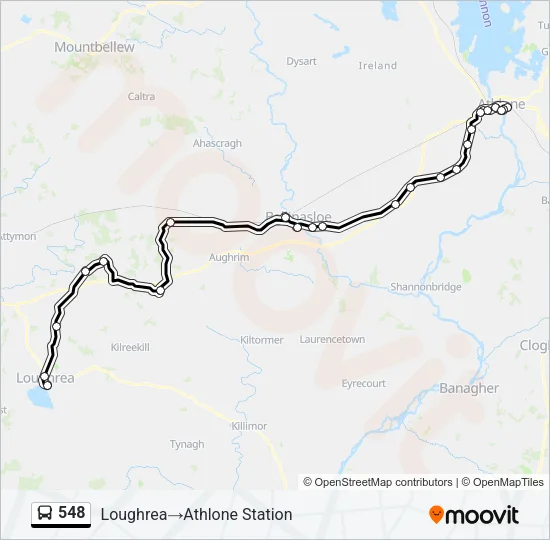 548 Bus Line Map