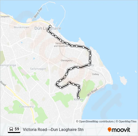 59 Bus Line Map