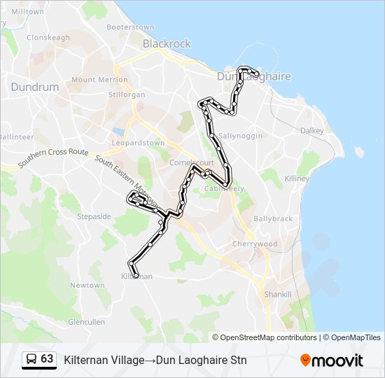 63 bus Line Map