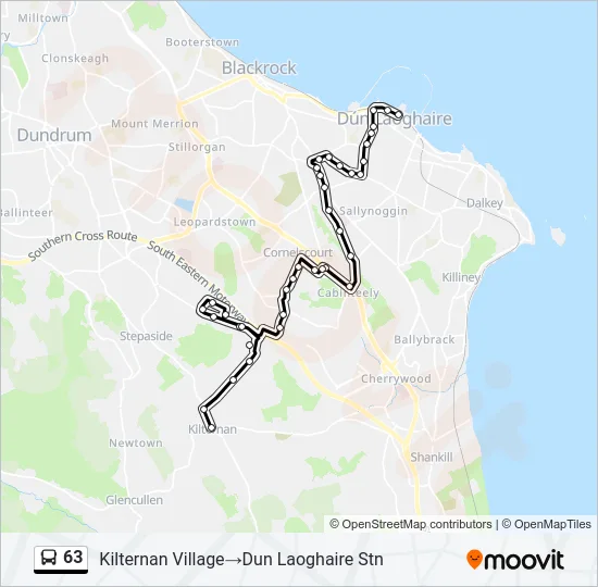 63 Bus Line Map