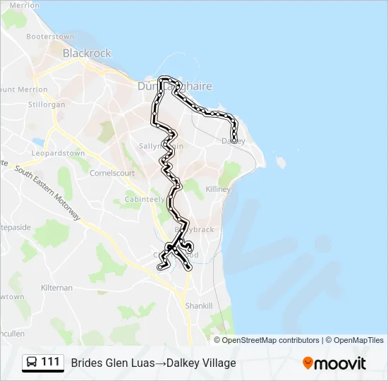 111 Bus Line Map