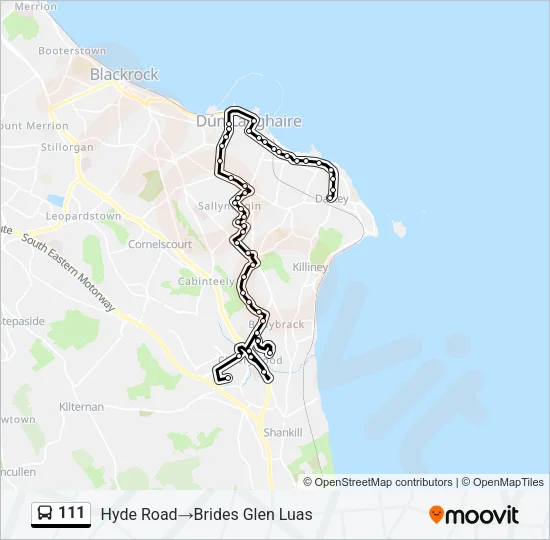 111 Bus Line Map
