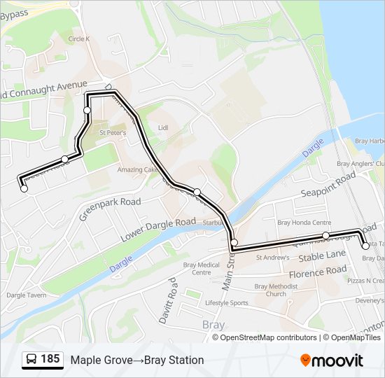 185 Bus Line Map