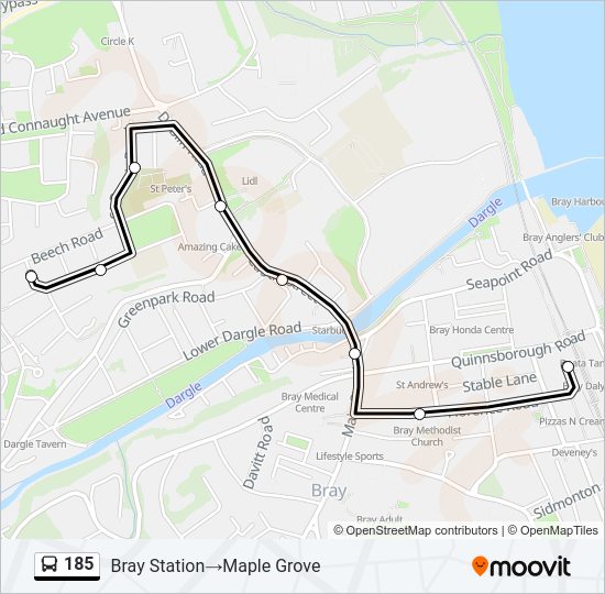 185 Bus Line Map