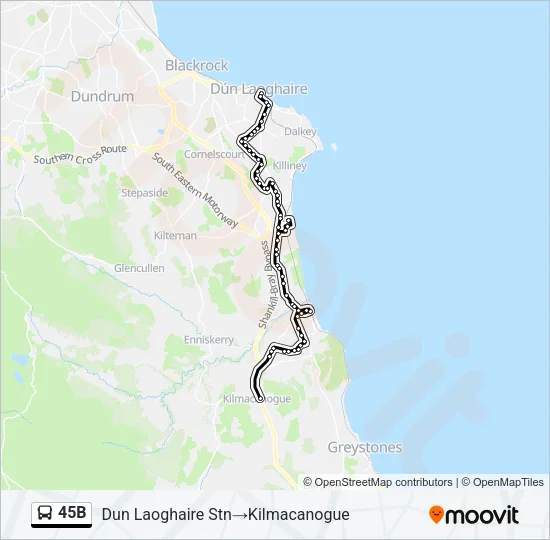 45B Bus Line Map