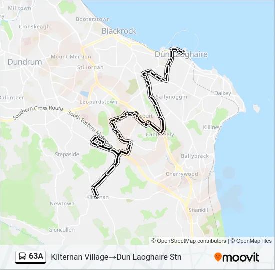 63A Bus Line Map