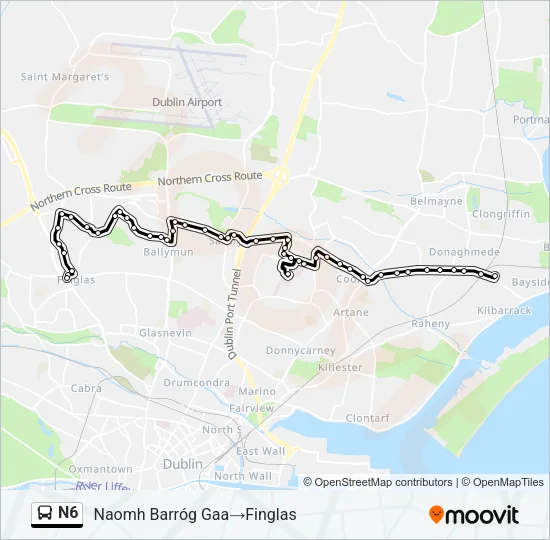 N6 Bus Line Map