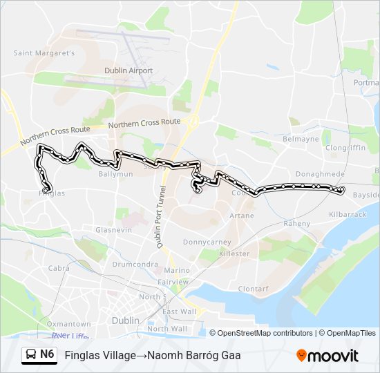 N6 Bus Line Map