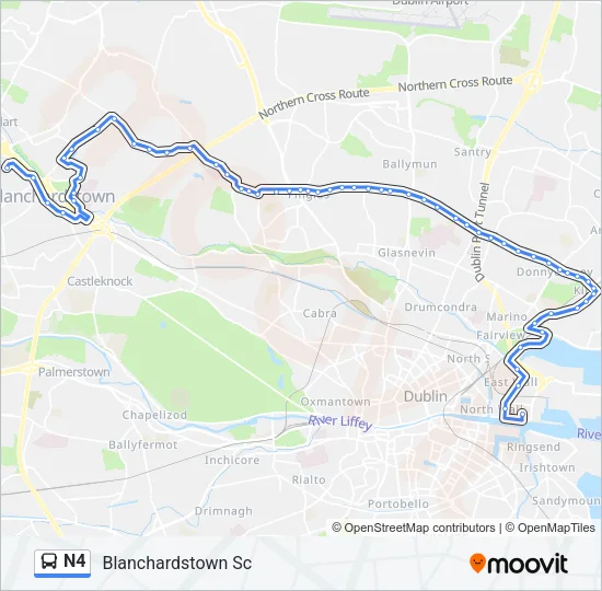 N4 Bus Line Map