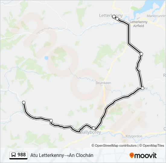 988 Bus Line Map