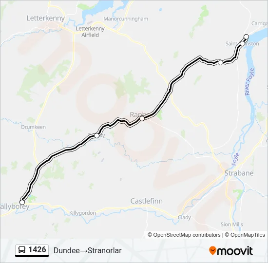 1426 Bus Line Map