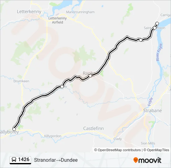 1426 Bus Line Map