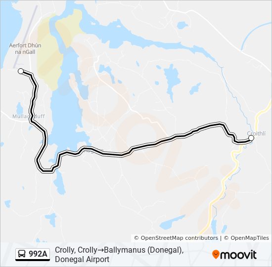 992A bus Line Map