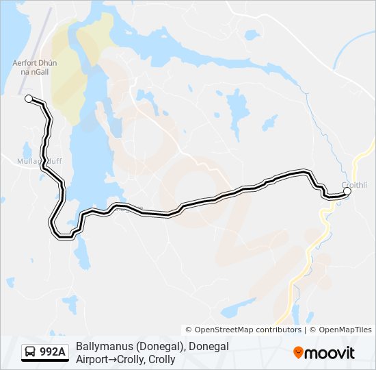 992A bus Line Map