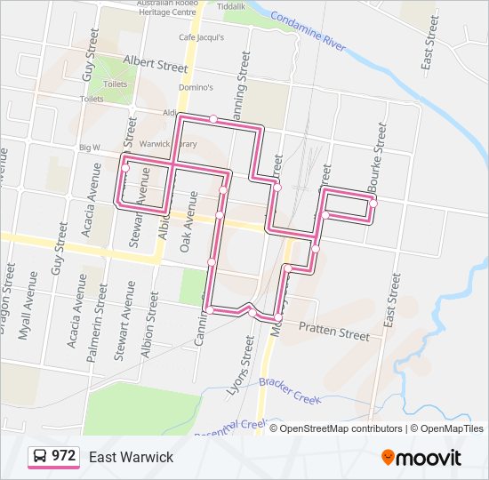 972 bus Line Map