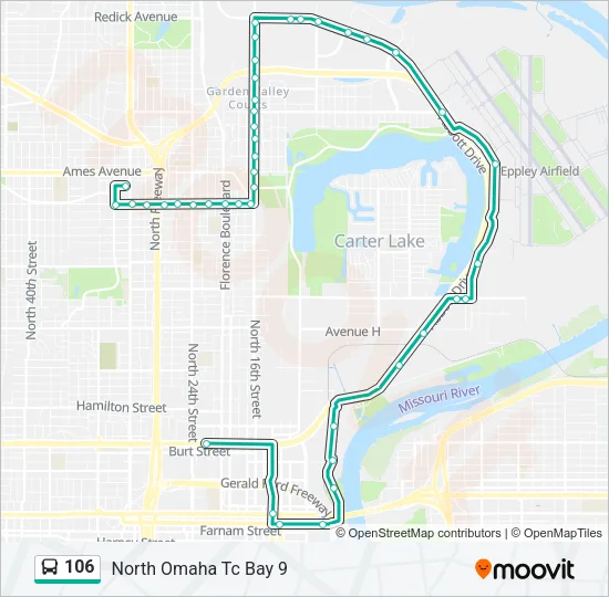 106 Bus Line Map